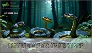 notable snake species for hissing