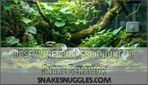 observing and responding to snake behavior