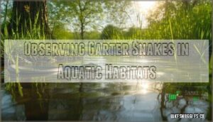 observing garter snakes in aquatic habitats