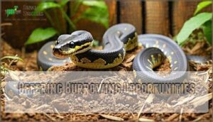 offering burrowing opportunities