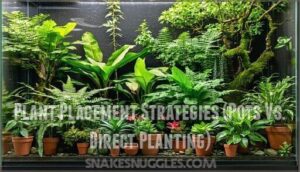plant placement strategies (pots vs. direct planting)