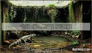 poor enclosure hygiene poor enclosure hygiene