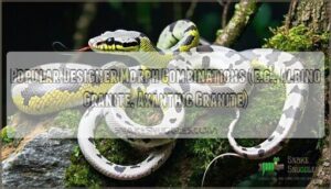popular designer morph combinations (e.g., albino granite, axanthic granite)