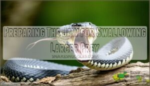preparing the jaw for swallowing larger prey