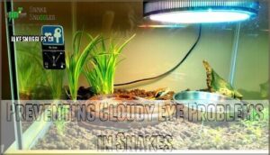 preventing cloudy eye problems in snakes
