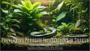 preventing parasite infestations in snakes