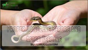 proper handling before and after feeding