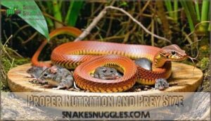 proper nutrition and prey size