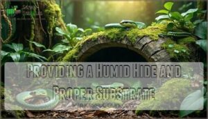 providing a humid hide and proper substrate