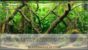providing climbing structures and enrichment