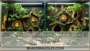 providing environmental enrichment in the terrarium