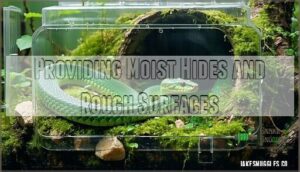 providing moist hides and rough surfaces