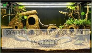 providing plenty of space for your ball python