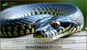 recognizing unhealthy snakes