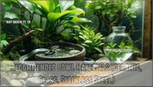 recommended bowl materials (ceramic, glass, stainless steel)