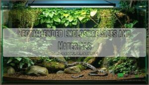 recommended enclosure sizes and materials
