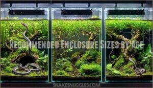 recommended enclosure sizes by age