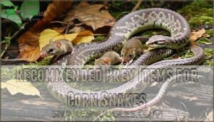 recommended prey items for corn snakes