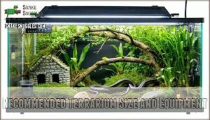 recommended terrarium size and equipment