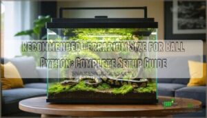 recommended terrarium size for a ball python
