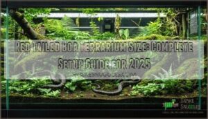 recommended terrarium size for a red tailed boa