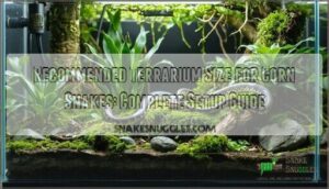 recommended terrarium size for corn snakes