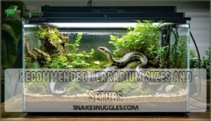 recommended terrarium sizes and setups