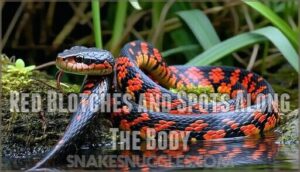 red blotches and spots along the body