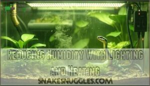 reducing humidity with lighting and heating