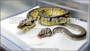 refusal to eat or sudden appetite loss