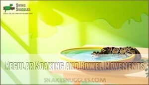 regular soaking and bowel movements