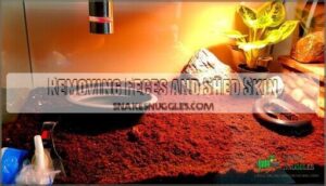 removing feces and shed skin