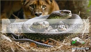 reptile biology vs. mammal nursing