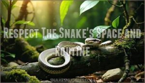 respect the snake's space and routine
