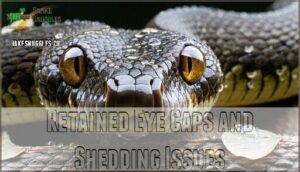 retained eye caps and shedding issues