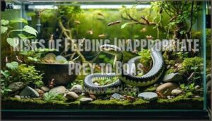 risks of feeding inappropriate prey to boas