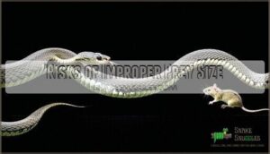 risks of improper prey size