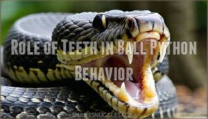 role of teeth in ball python behavior