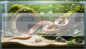 rosy boa snakes proper feeding and care schedule