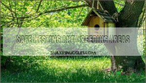 safe nesting and breeding areas