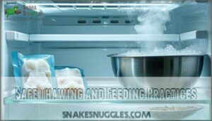 safe thawing and feeding practices