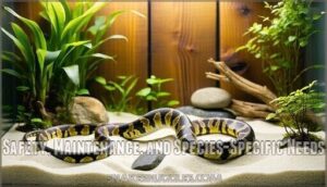safety, maintenance, and species-specific needs