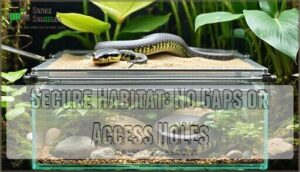 secure habitat: no gaps or access holes