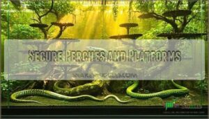 secure perches and platforms