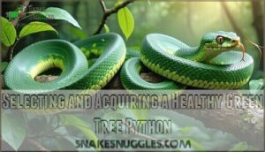 selecting and acquiring a healthy green tree python