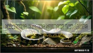 selecting heating sources and lamps