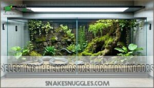 selecting the enclosure location indoors