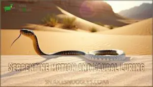 serpentine motion and caudal luring