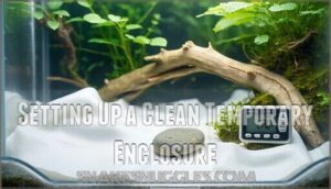 setting up a clean temporary enclosure
