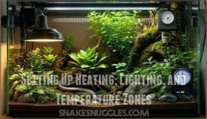 setting up heating, lighting, and temperature zones